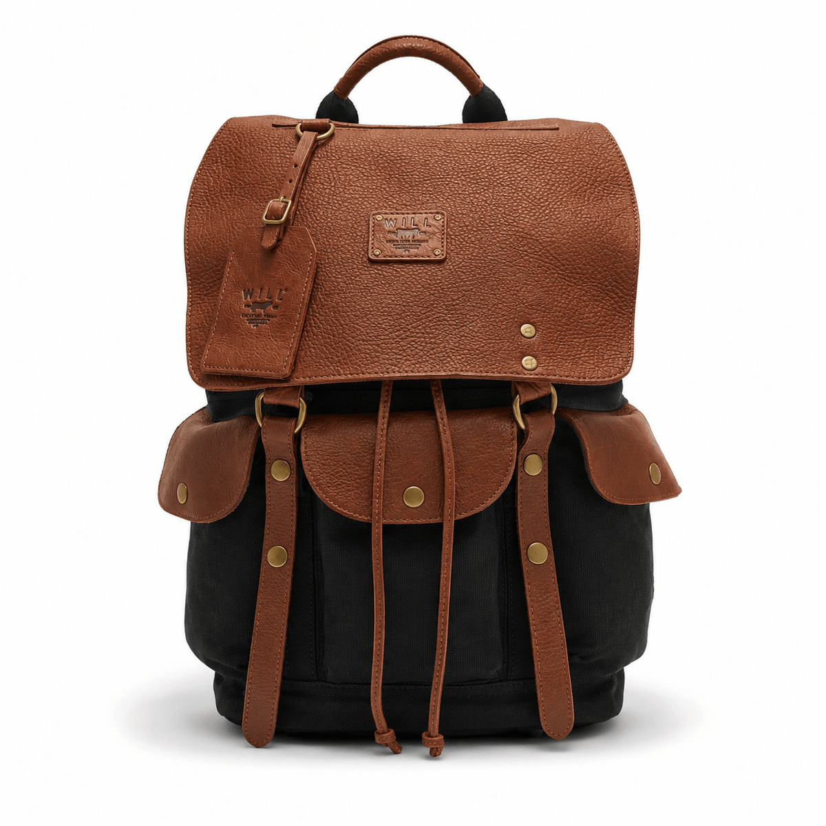 Lennon Canvas & Leather Backpack - Will Leather Goods