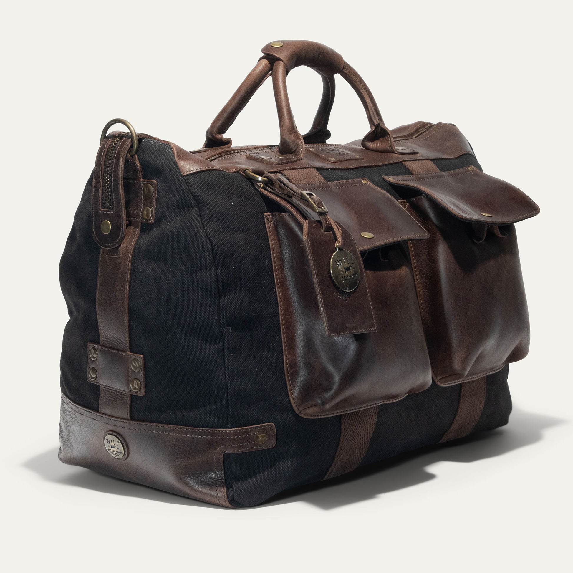 canvas leather travel duffel bag Canvas & Leather Travel Duffle – Will Leather Goods