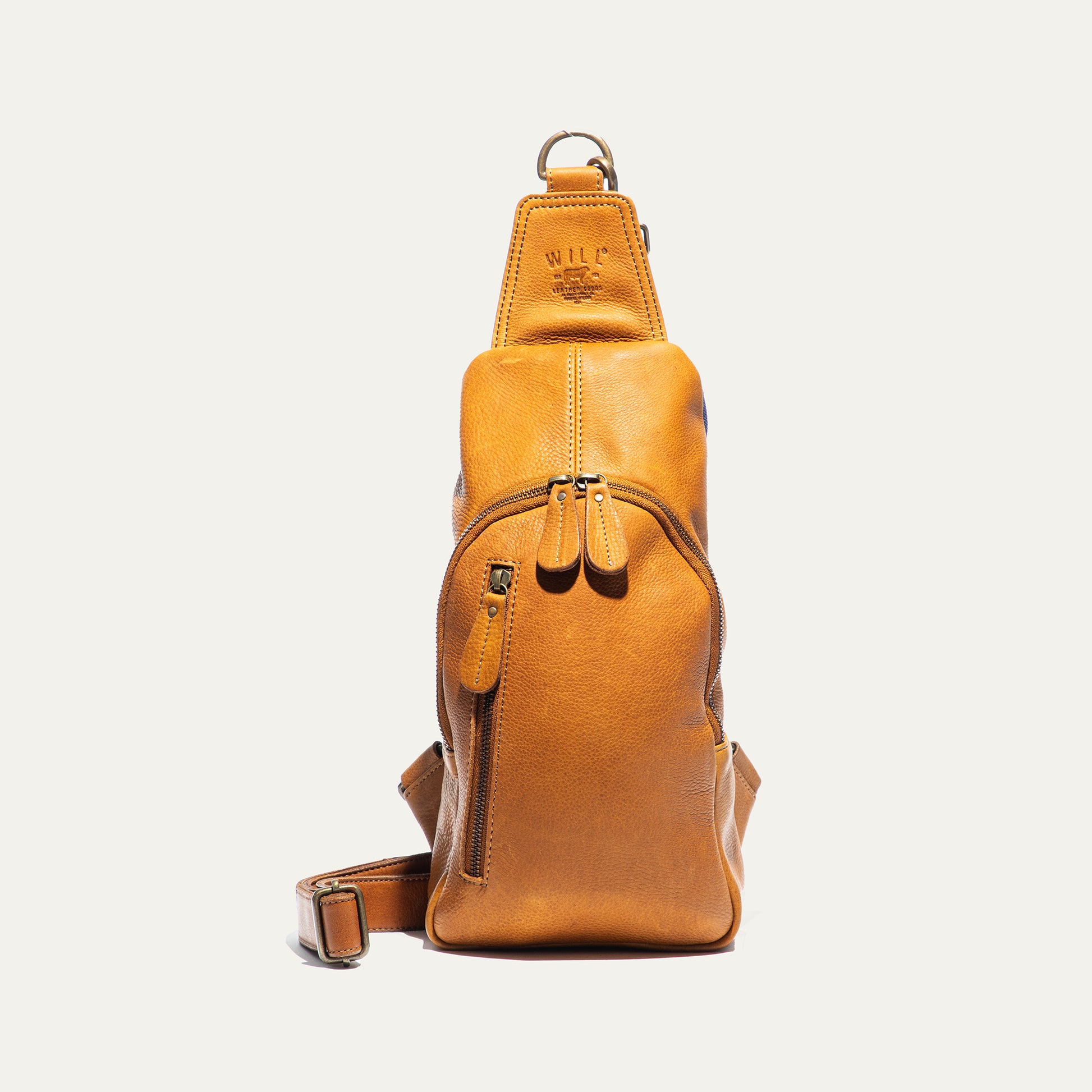 backpack sling leather Zip Around Sling - Black