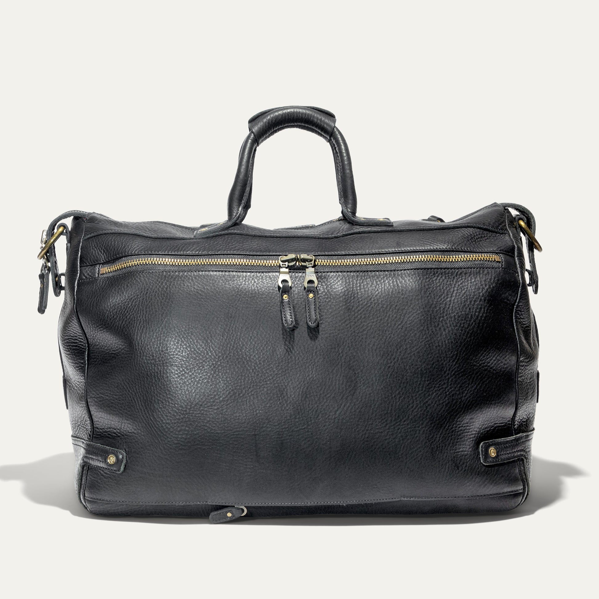 black leather travel duffel bag Will Leather Goods
