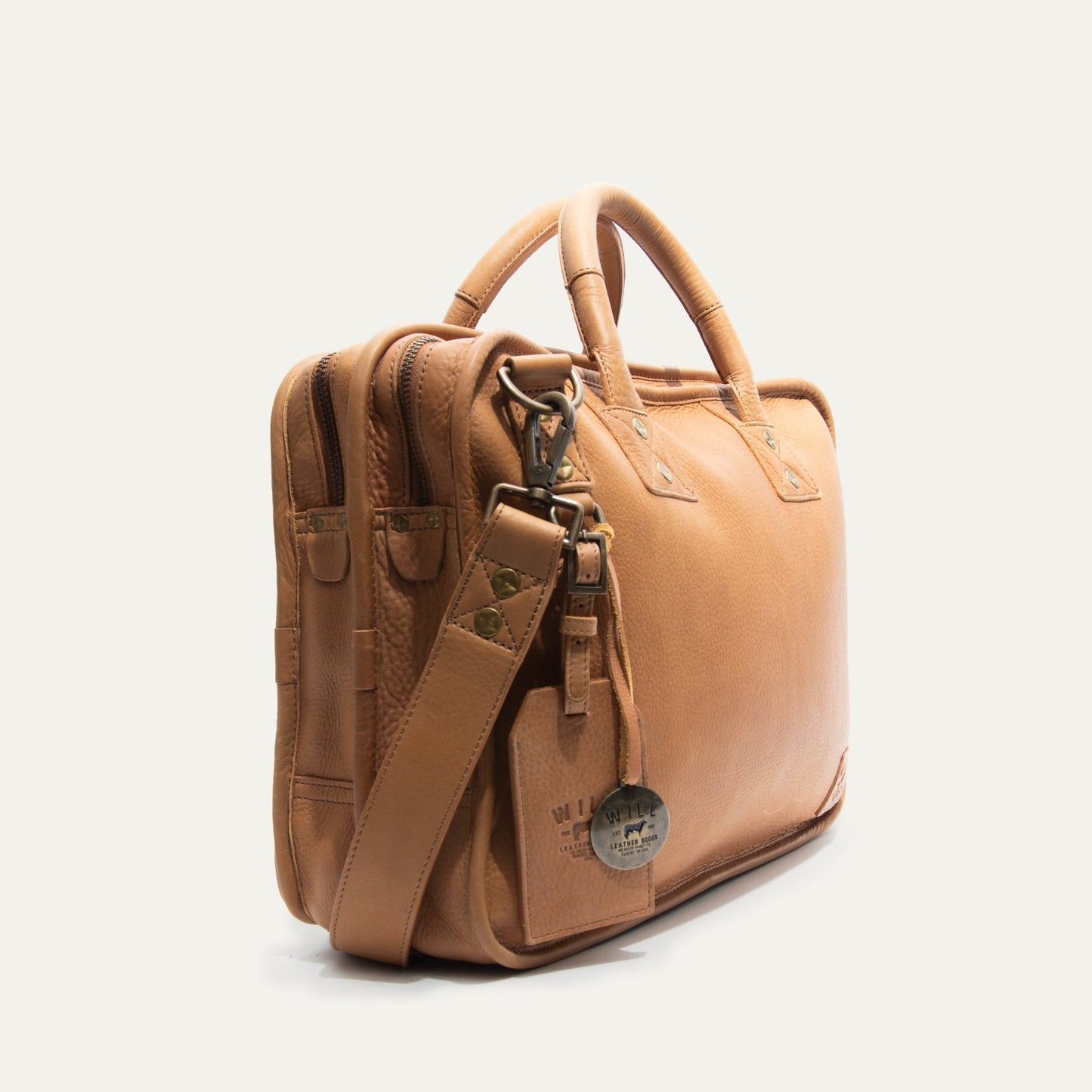 Hank Double Zip Briefcase - Will Leather Goods