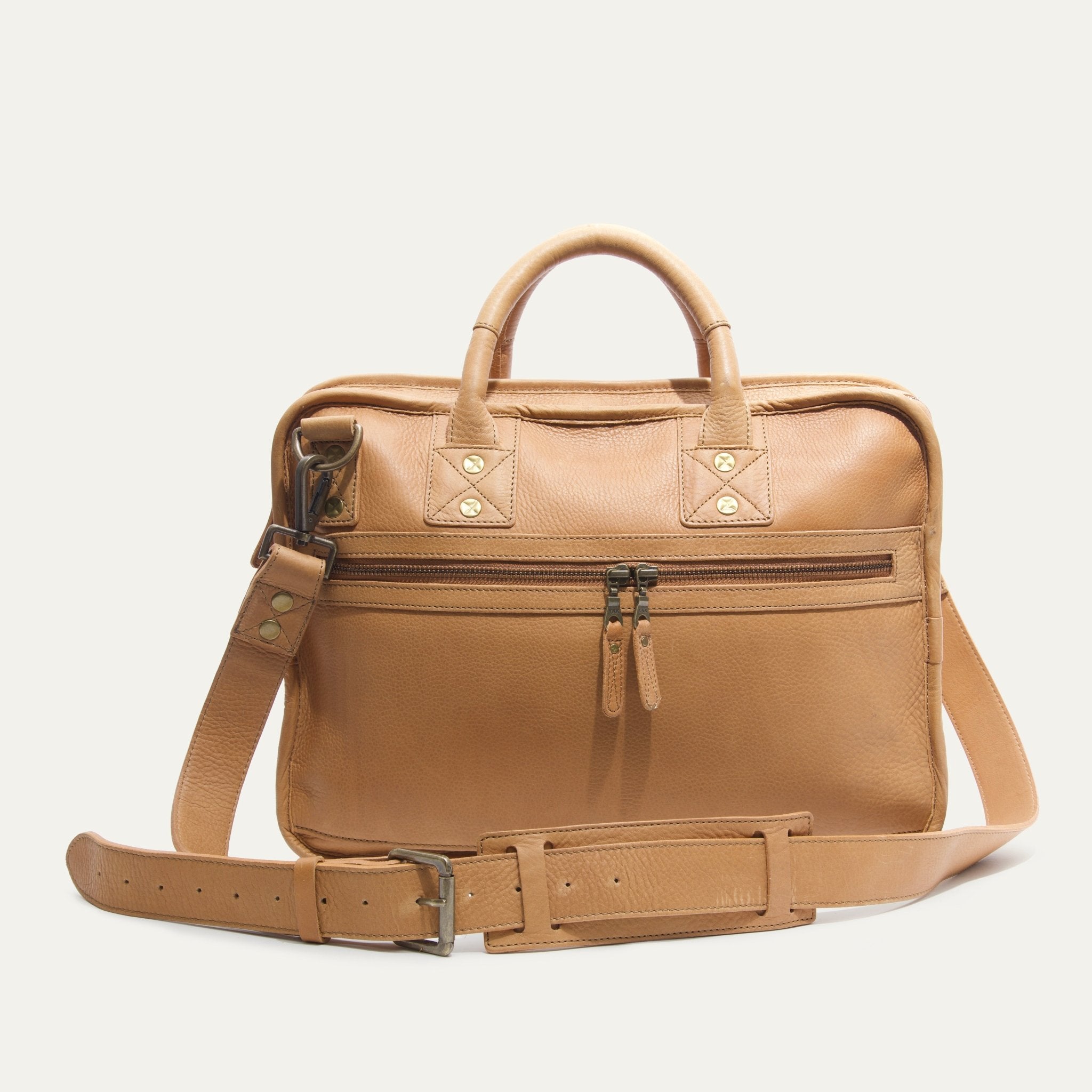 Hank Double Zip Briefcase – Will Leather Goods