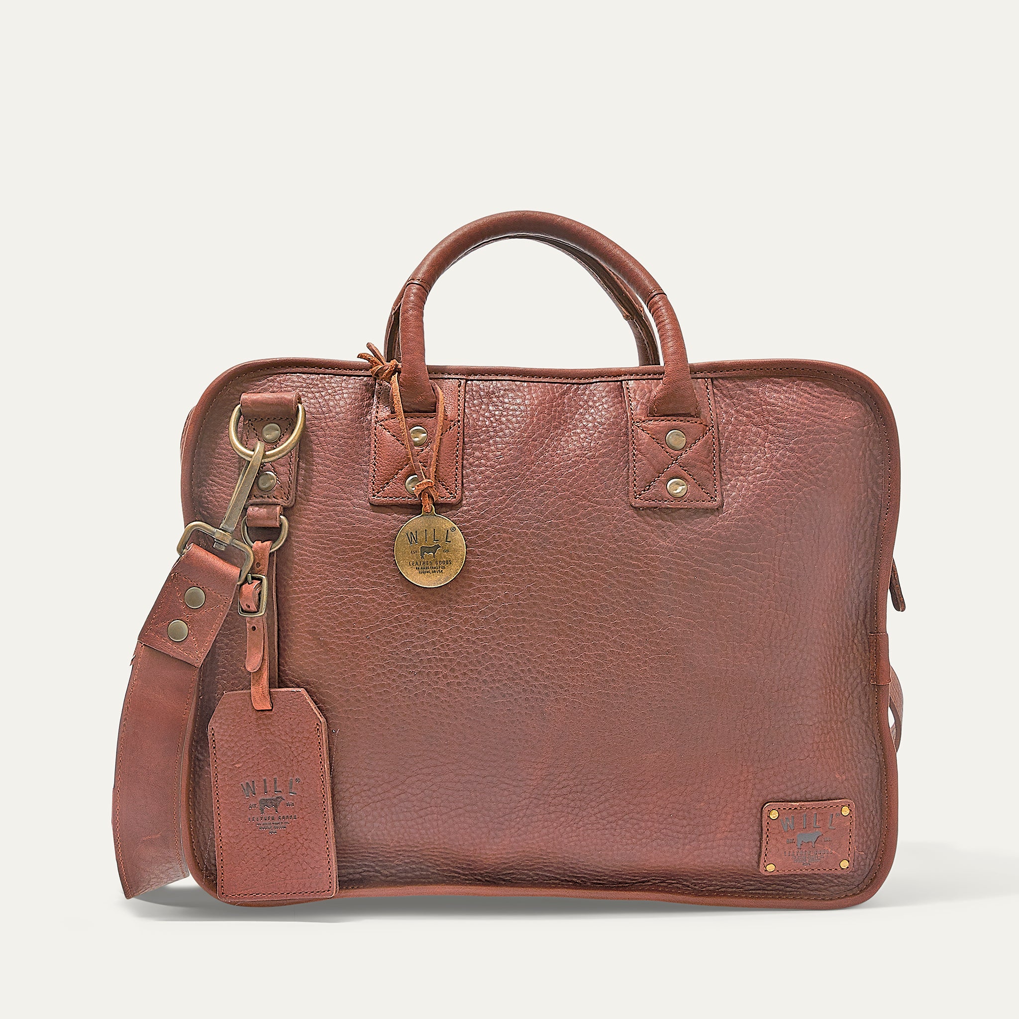 Hank Double Zip Briefcase - Will Leather Goods