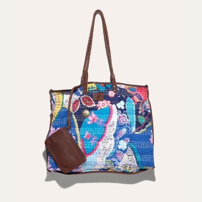 Kantha Reversible Quilted Tote