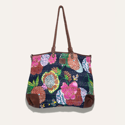 Kantha Reversible Quilted Tote