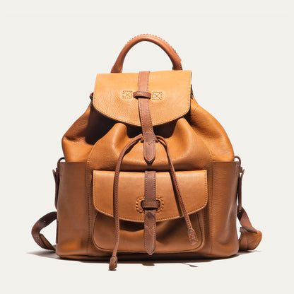 Rainier Backpack - Tan & Cognac