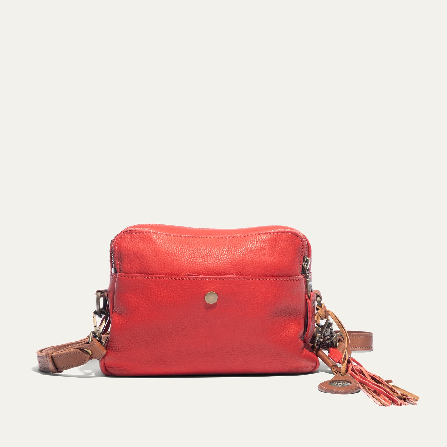 Everyday Double Zip Leather Crossbody