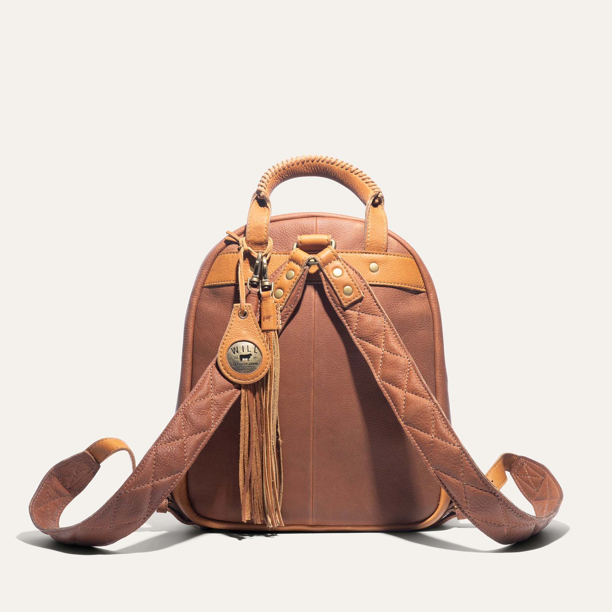 brown leather backpack mini Mini Journey Backpack - TURQUOISE/TAN
