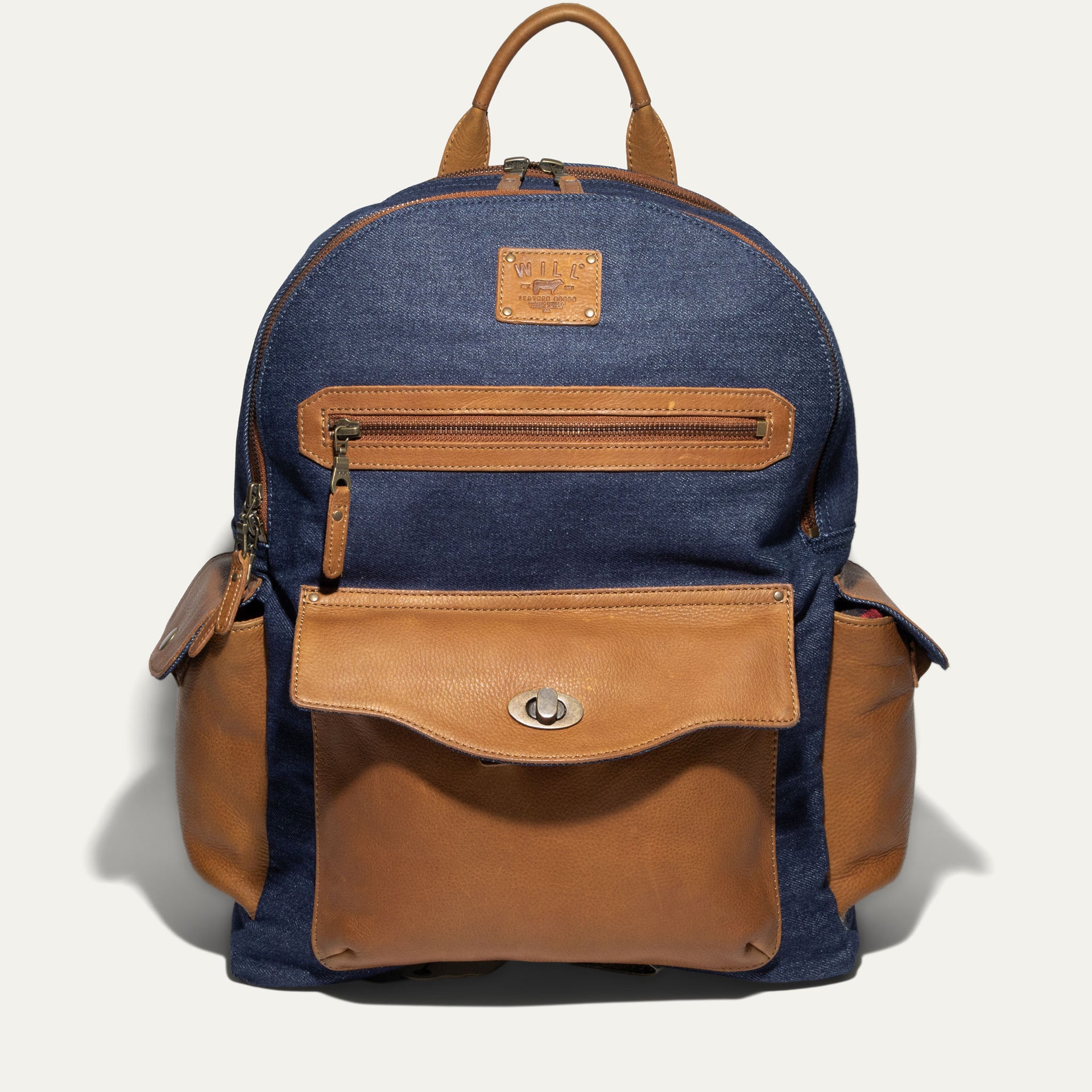 bill roms canvas and leather backpack Canvas & Leather Backpack - Digital Camo / Cognac