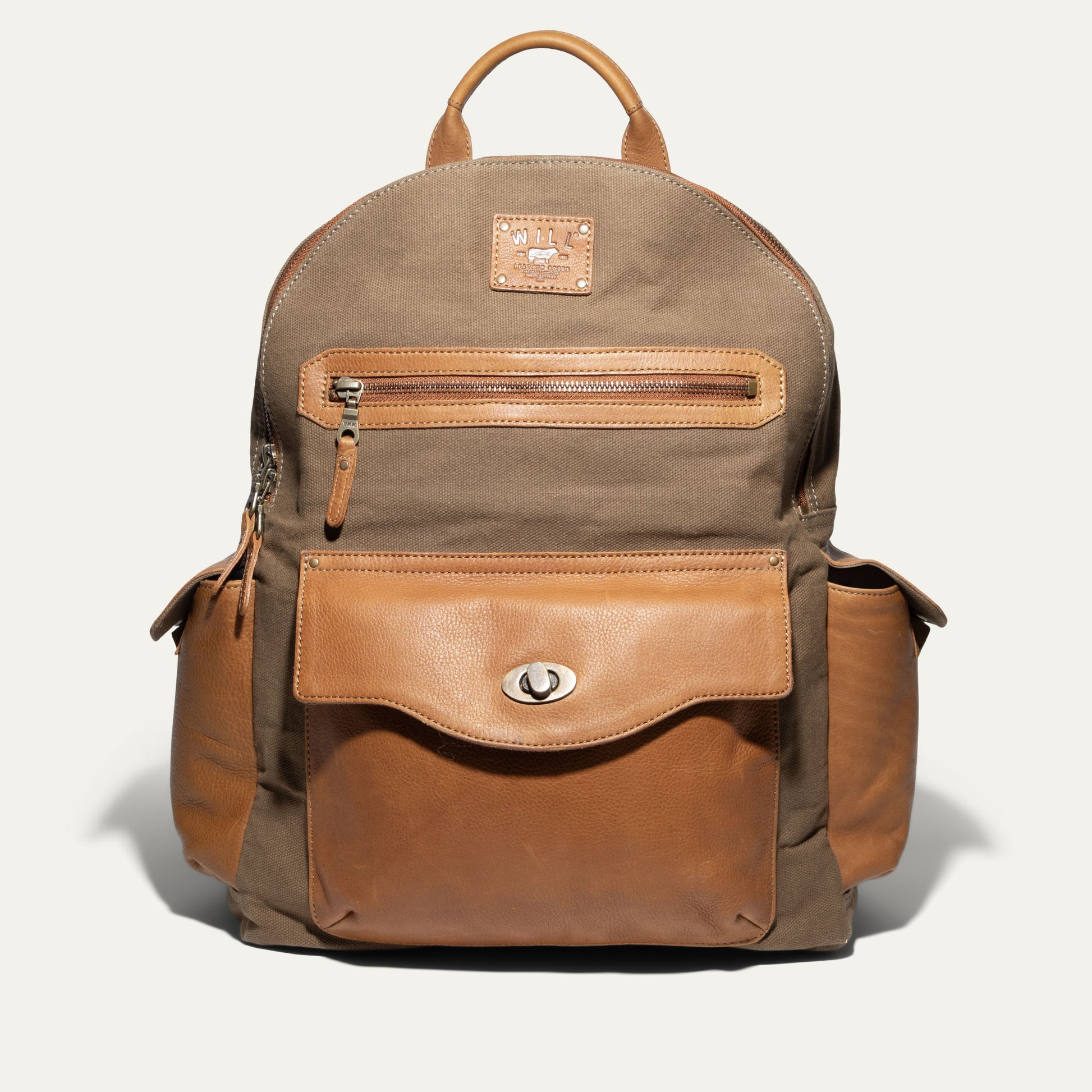 canvas leather backpack wholesale Canvas & Leather Backpack