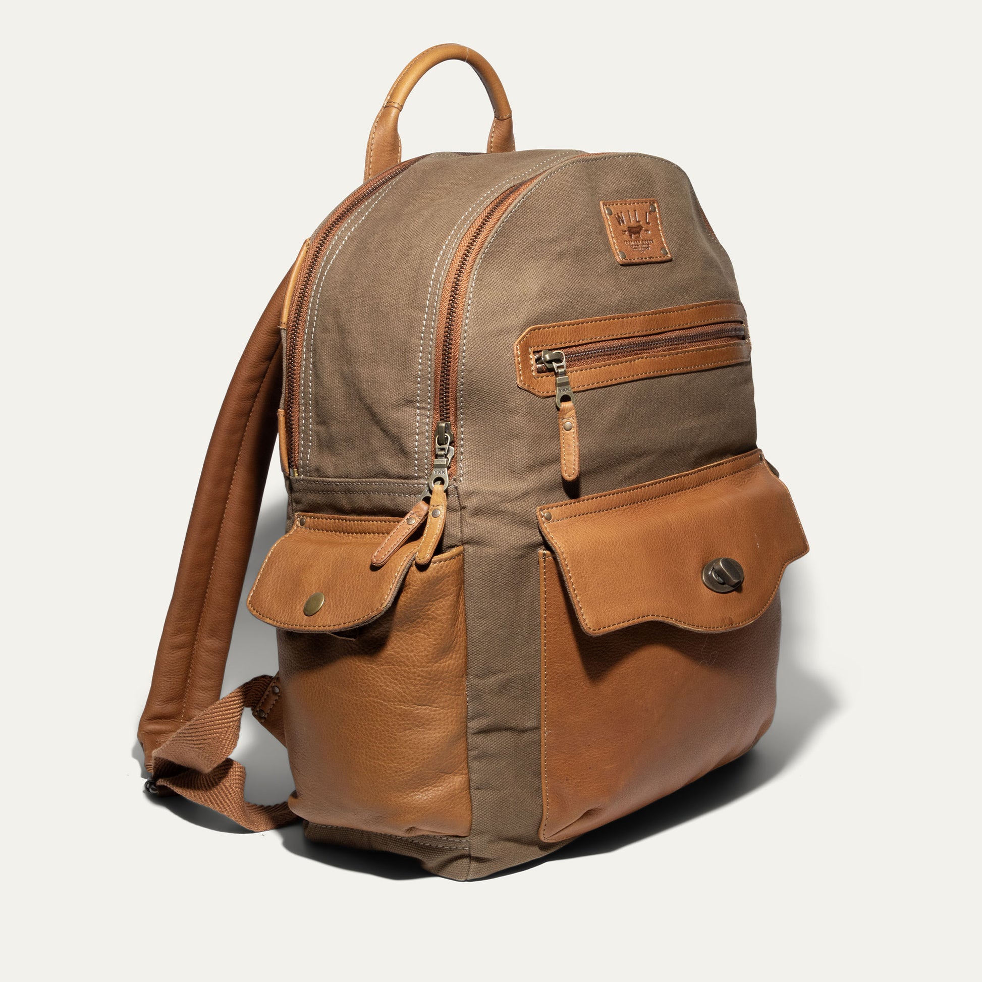 canvas brass leather backpack Canvas & Leather Backpack – Will Leather Goods