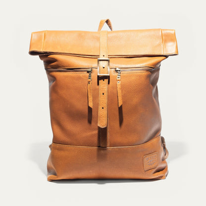 Roll Top Backpack - Tan