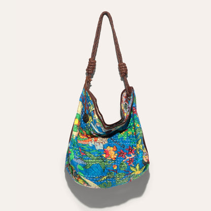 Kantha Reversible Quilted Hobo