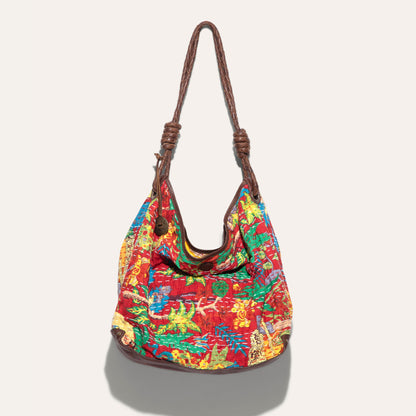 Kantha Reversible Quilted Hobo