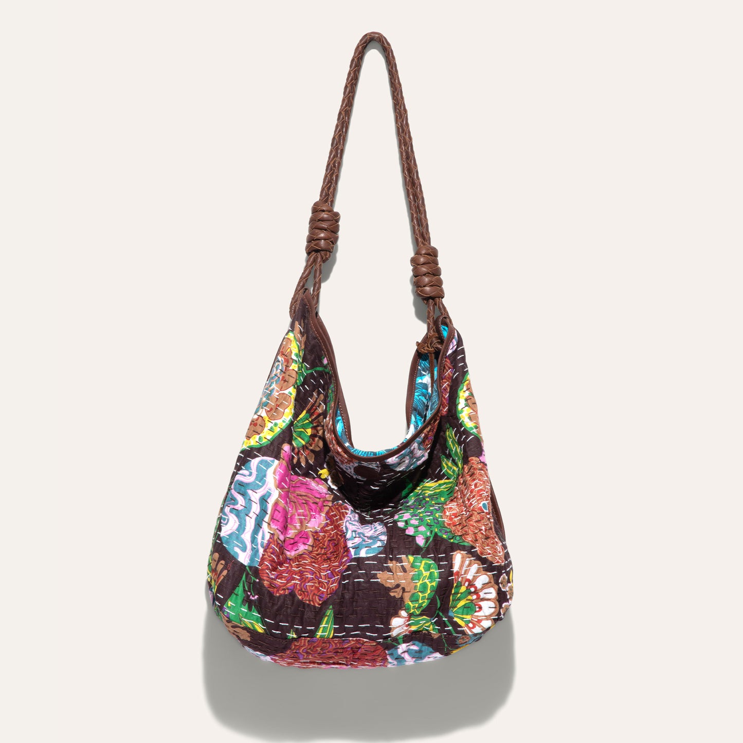 Kantha Reversible Quilted Hobo