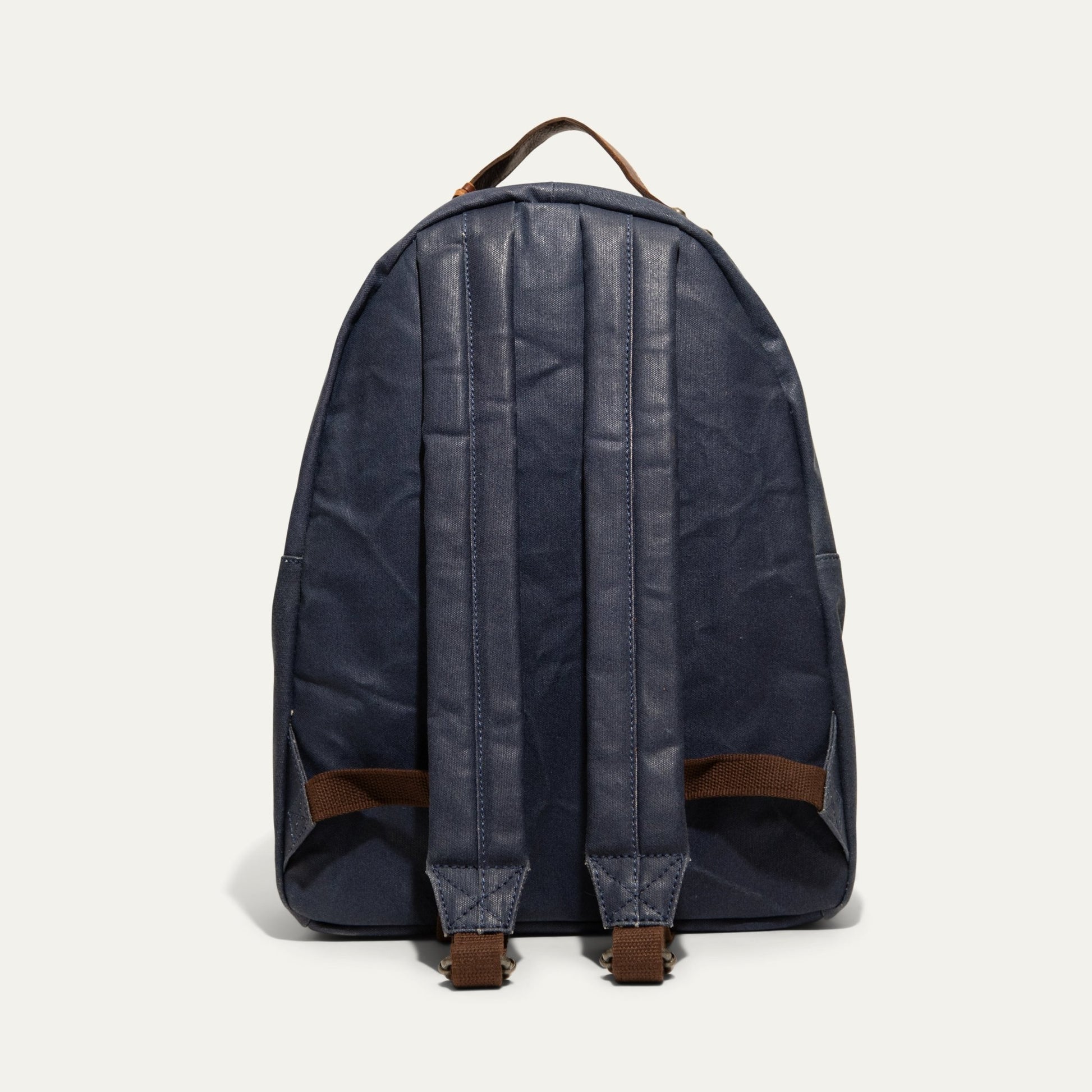 canvas leather backpack navy Rainline Canvas Daypack