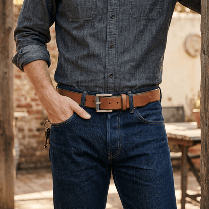 English Bevel Edge Jean Belt - Will Leather Goods