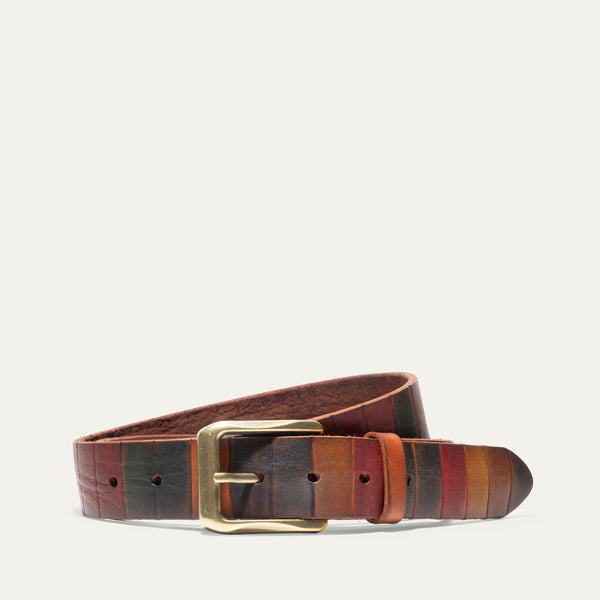 Hand Painted Color Block Belt - Will Leather Goods