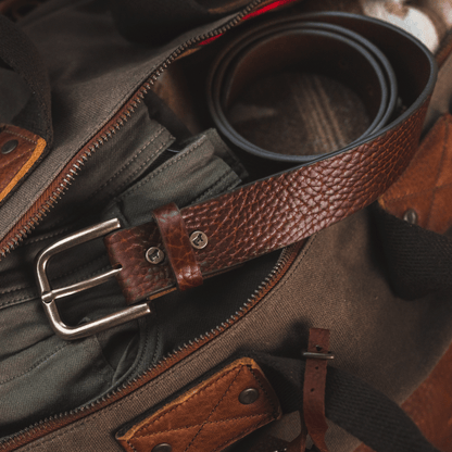 Shrunken American Bison Belt - Will Leather Goods