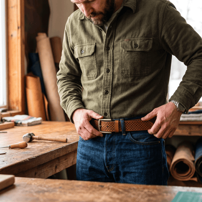 Star Perforated Belt - Will Leather Goods