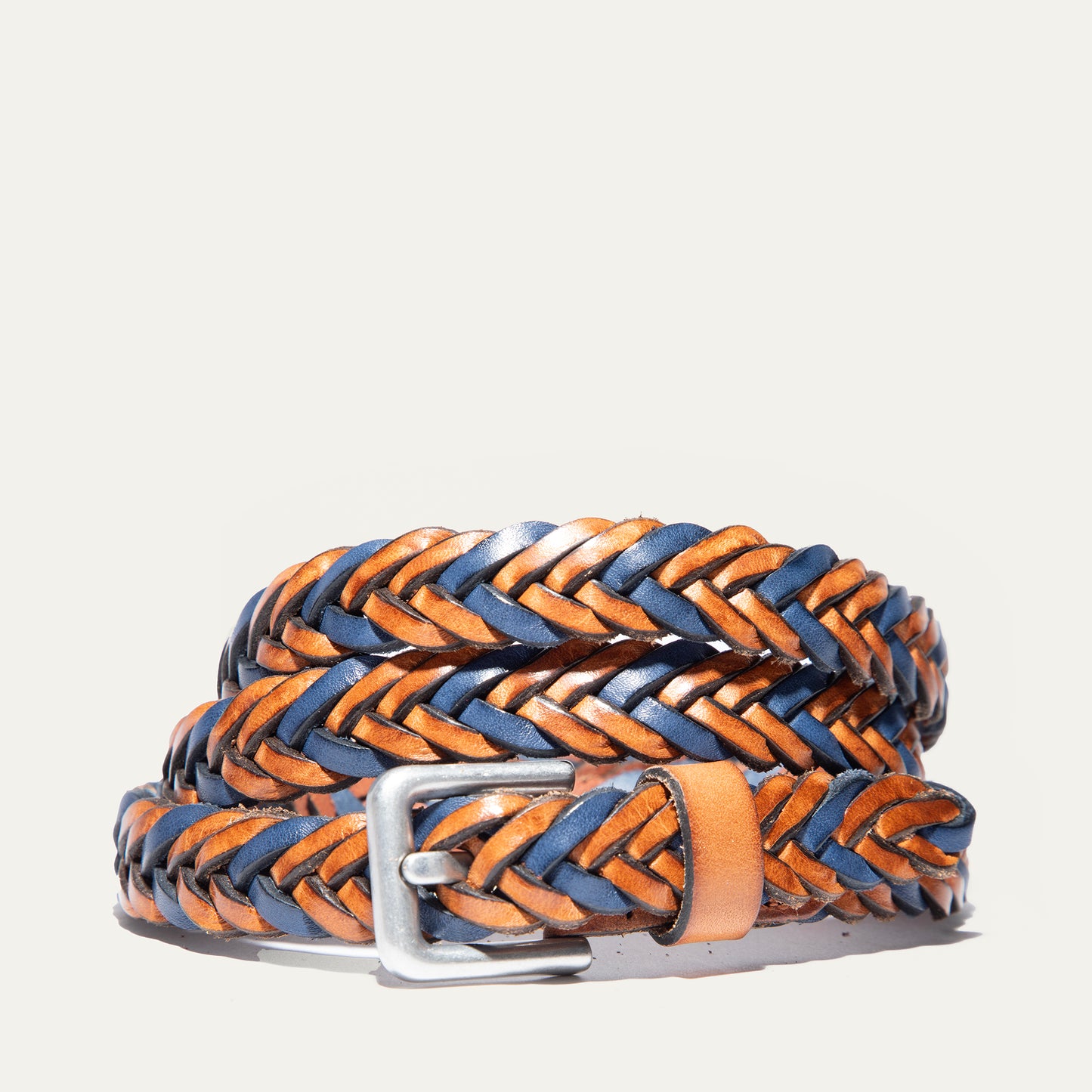Two-Tone Five Strand Braided Belt