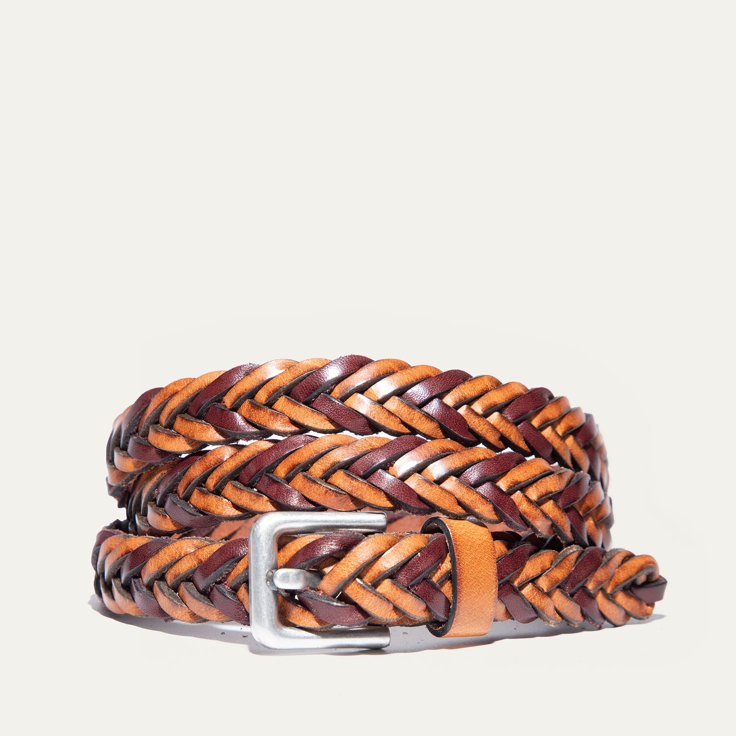 Two-Tone Five Strand Braided Belt