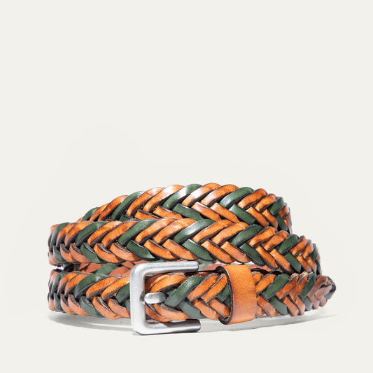 Two - Tone Five Strand Braided Belt - Will Leather Goods