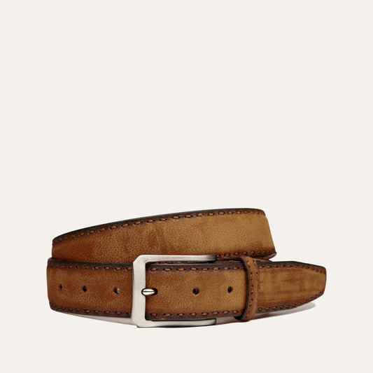 Stitched Nubuck Belt - Will Leather Goods