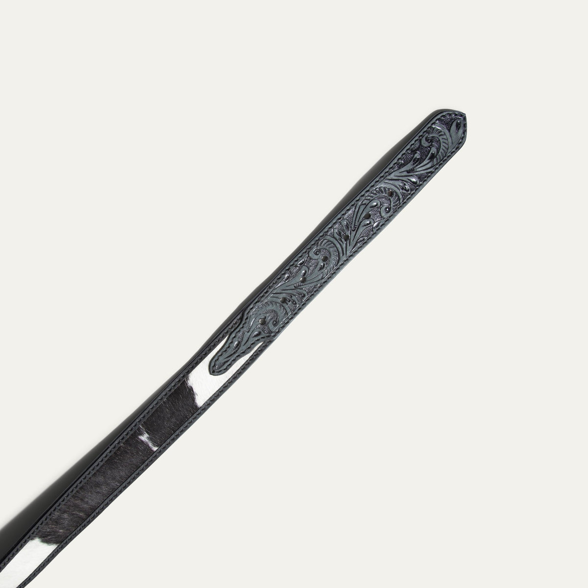 Hand-Tooled Cowboy Haircalf Belt - Will Leather Goods