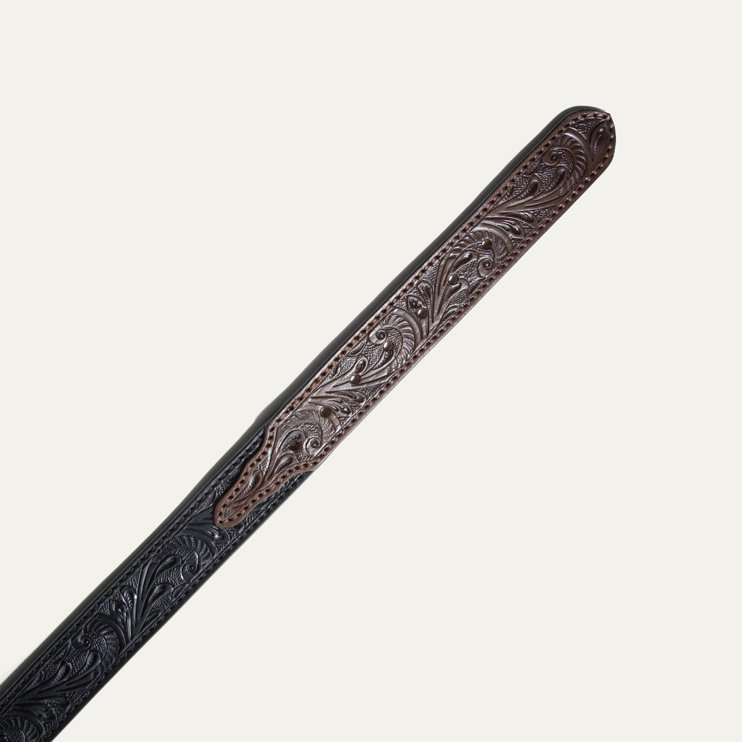 Hand-Tooled Morning Glory Belt