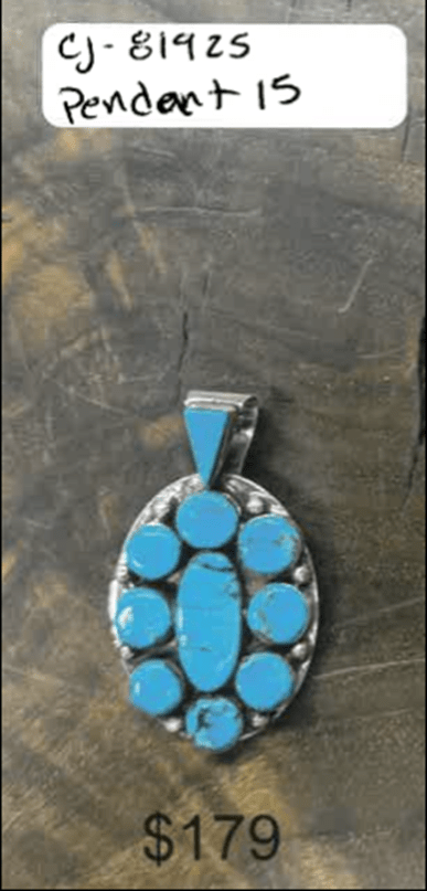 TURQUOISE PENDANT - $179 - Will Leather Goods