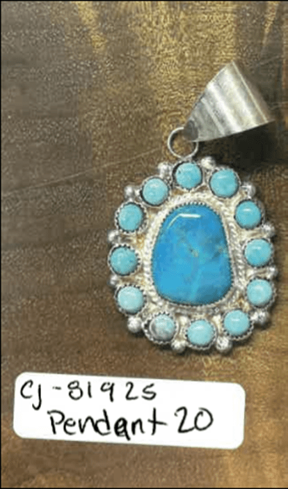 TURQUOISE PENDANT - $295 - Will Leather Goods