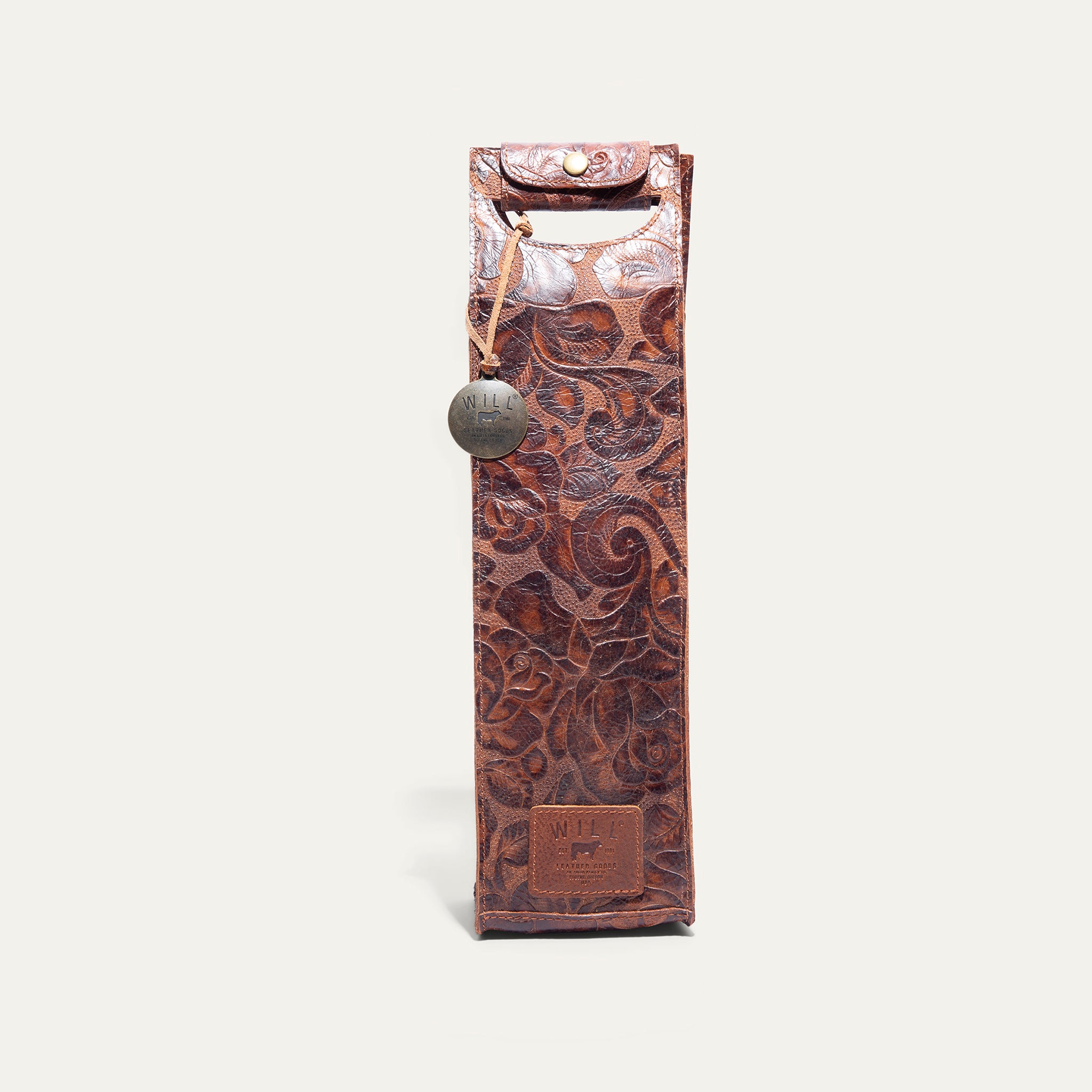 Hand - Patterned Single Wine Case - Will Leather Goods