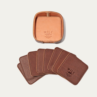 Set Of Eight Coasters - Will Leather Goods