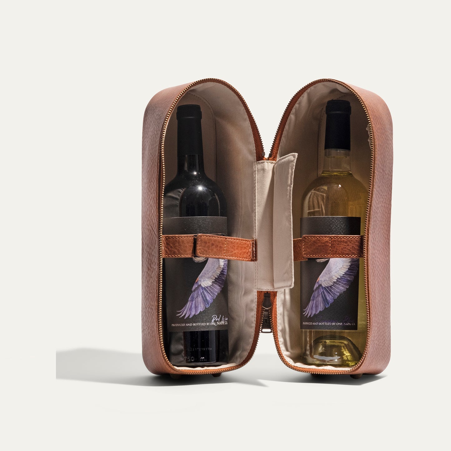 Hard Double Leather Wine Case