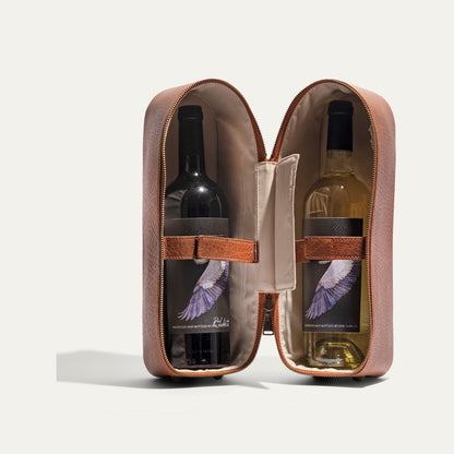 Hard Double Leather Wine Case