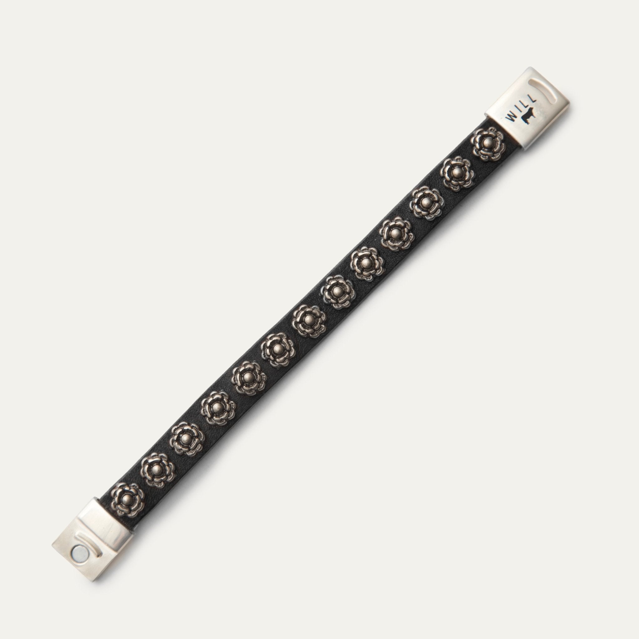 Magnetic Bracelet W/ Rose Studs - Will Leather Goods
