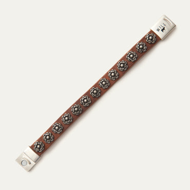 Magnetic Bracelet W/ Rose Studs - Will Leather Goods