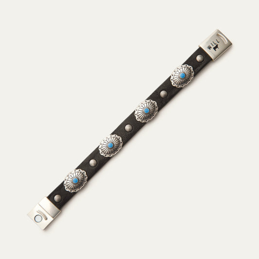 Magnetic Bracelet W/ Conchos - Will Leather Goods