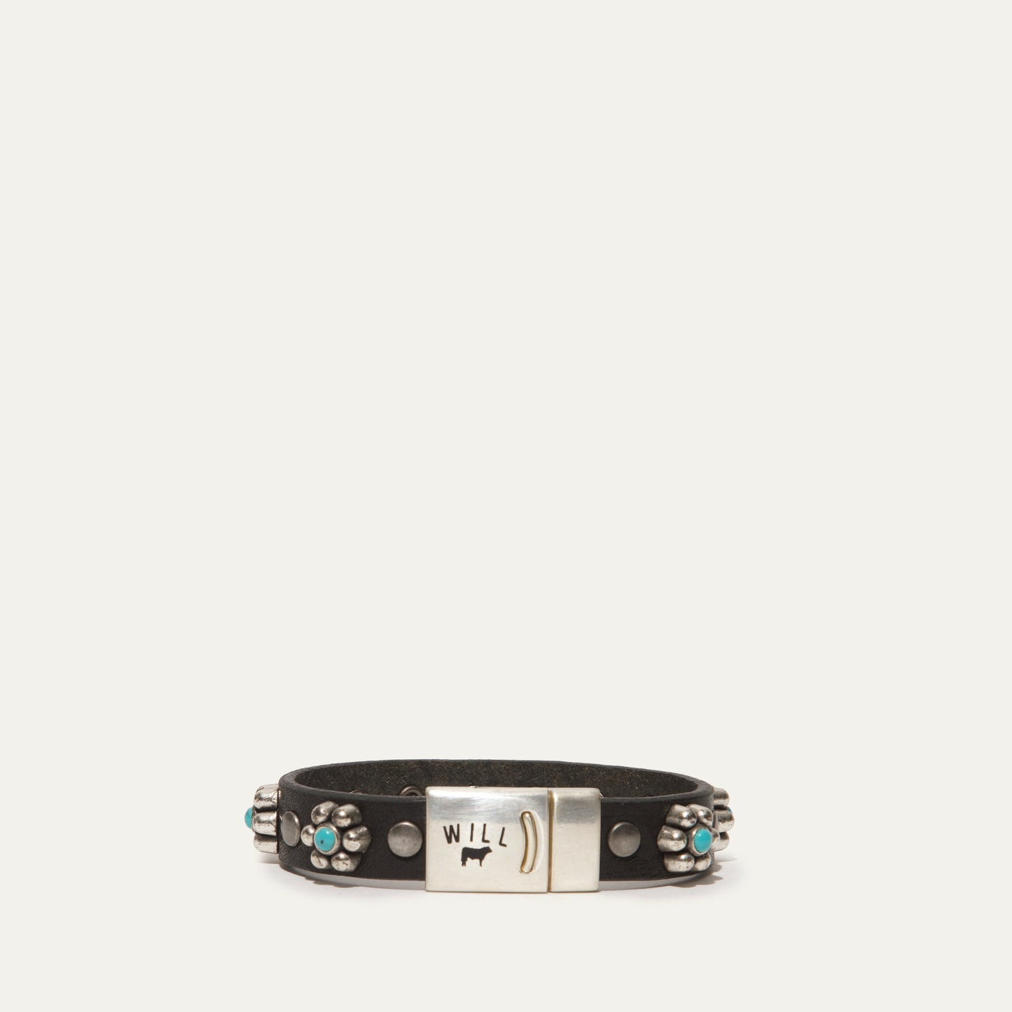 Magnetic Bracelet W/ Turquoise Flower