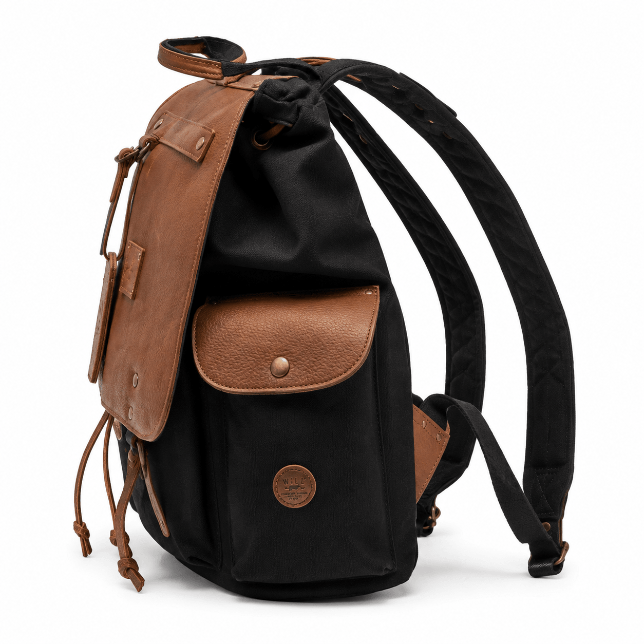 Lennon Canvas & Leather Backpack - Will Leather Goods