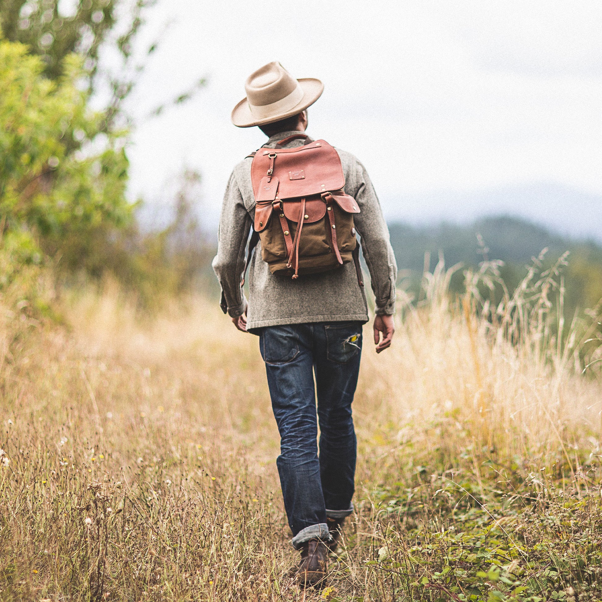 Lennon Canvas & Leather Backpack Will Leather Goods Lennon Canvas & Leather Backpack Will Leather Goods