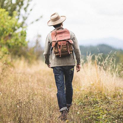 Lennon Canvas & Leather Backpack – Will Leather Goods