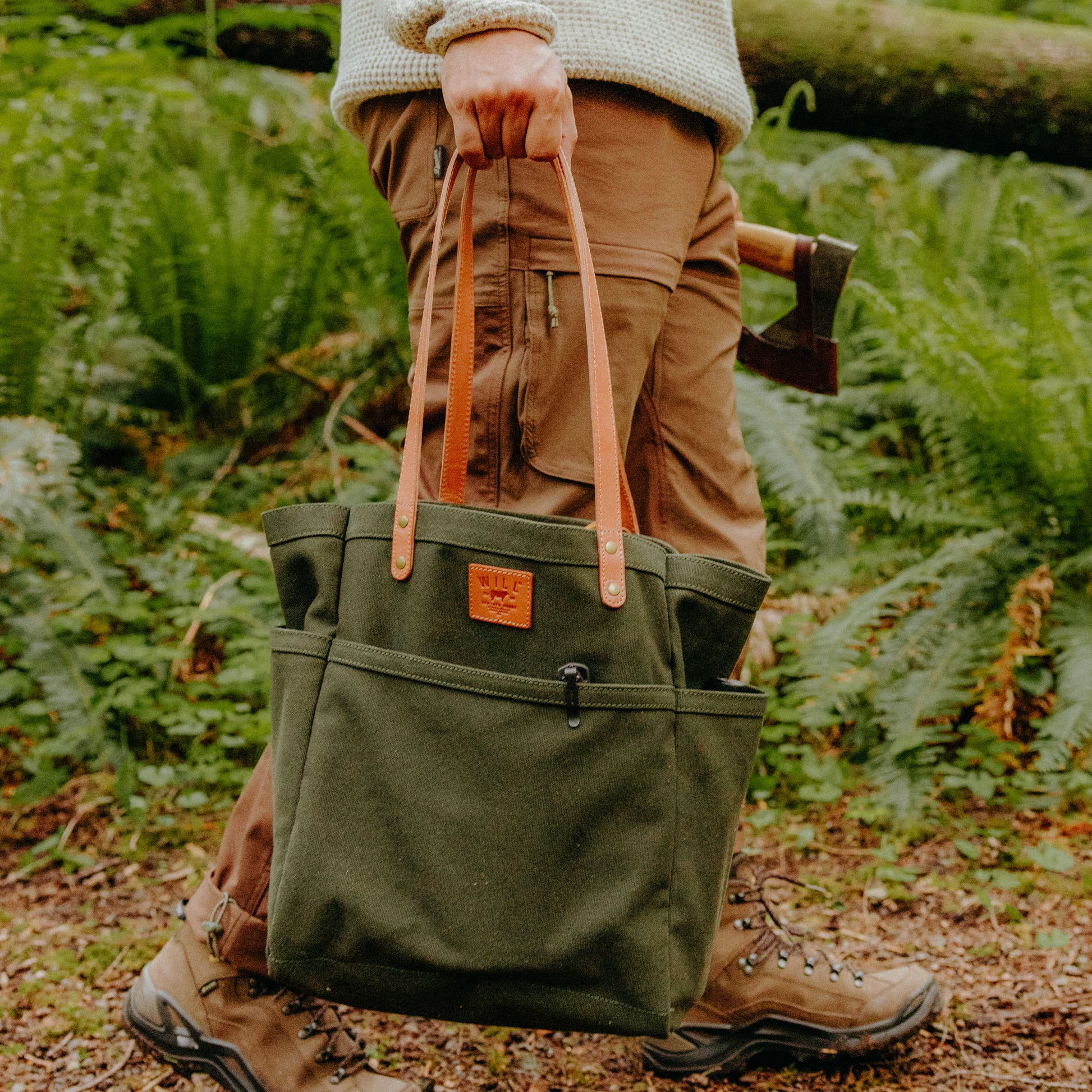 Waxed Canvas Work Tote - Will Leather Goods