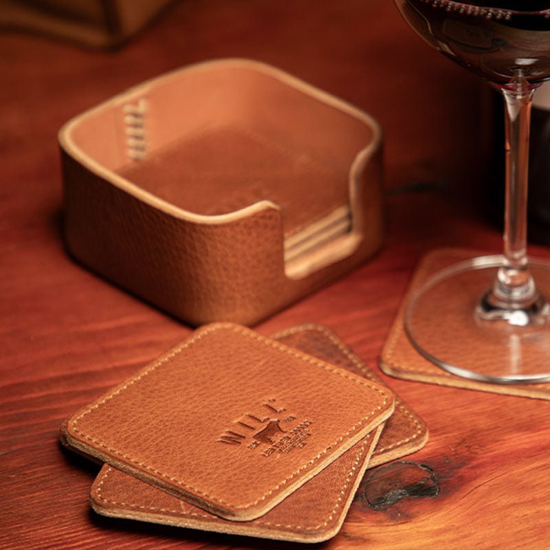 Set Of Eight Coasters - Will Leather Goods