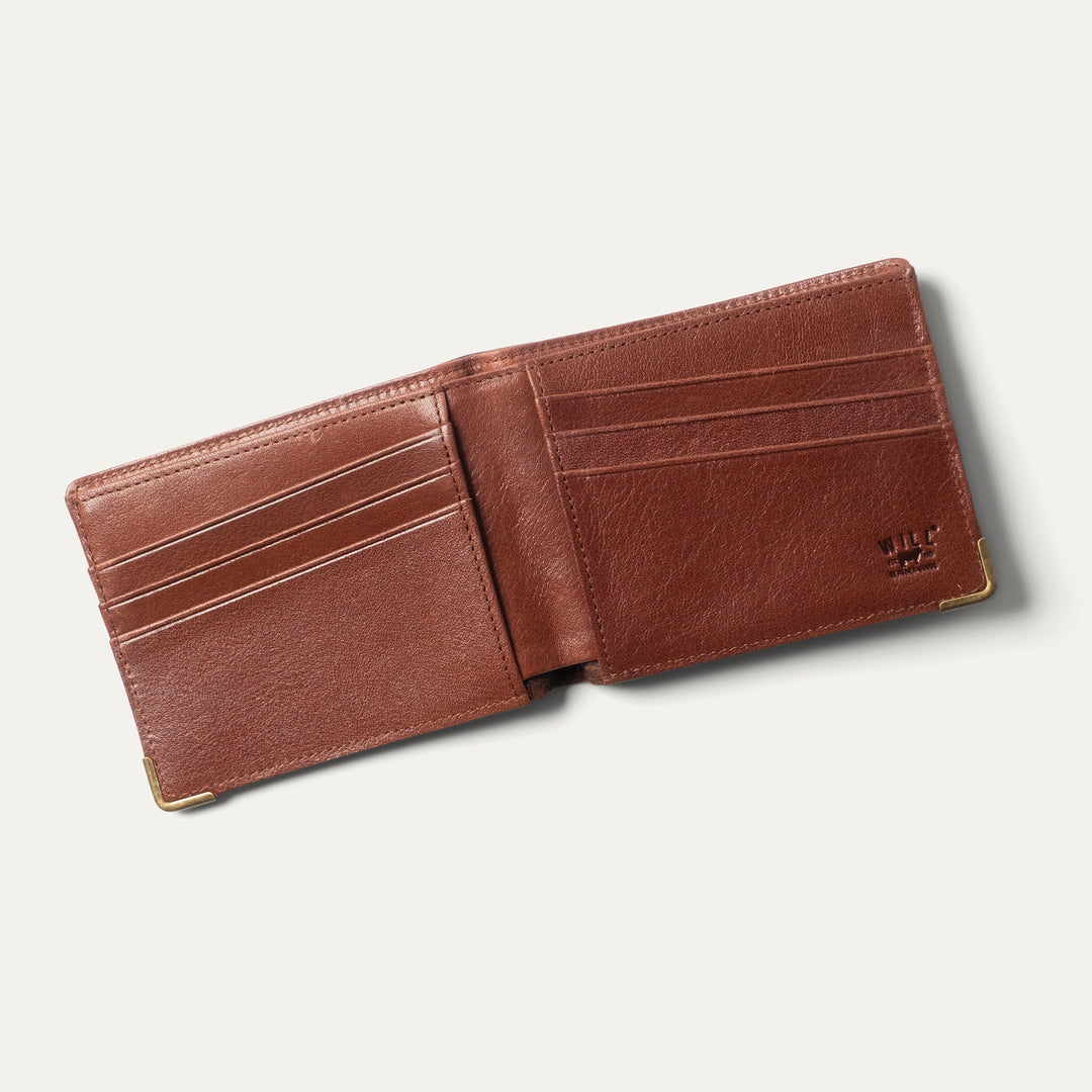 ITALIAN TEAK LEATHER BILLFOLD TAN