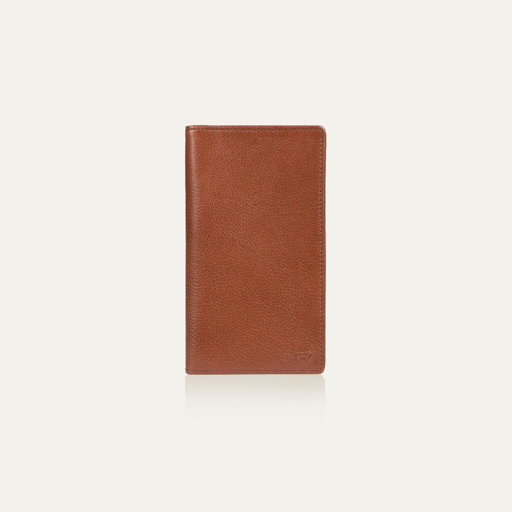 Cognac Pocket Secretary Alligator Wallet